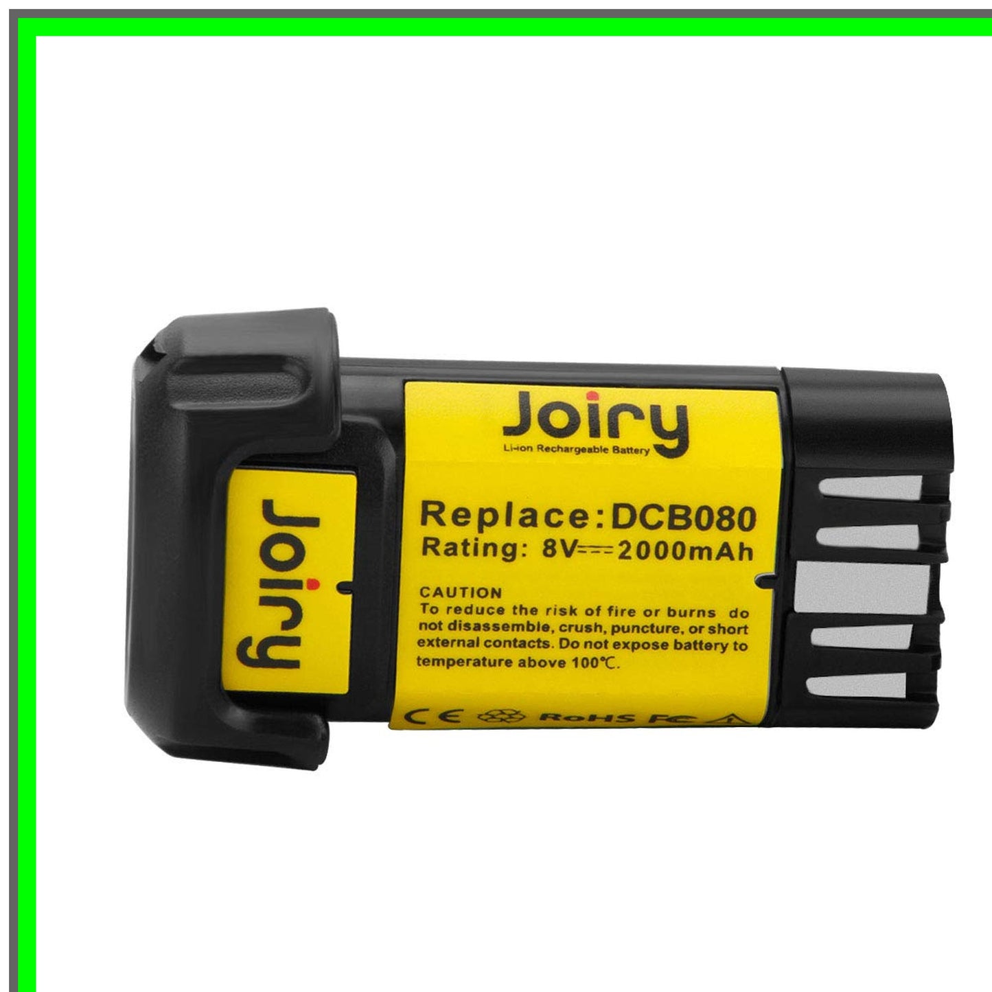 High-Capacity 8V Li-ion Battery Replacement for Power Tools DCB080 DCF680 Series