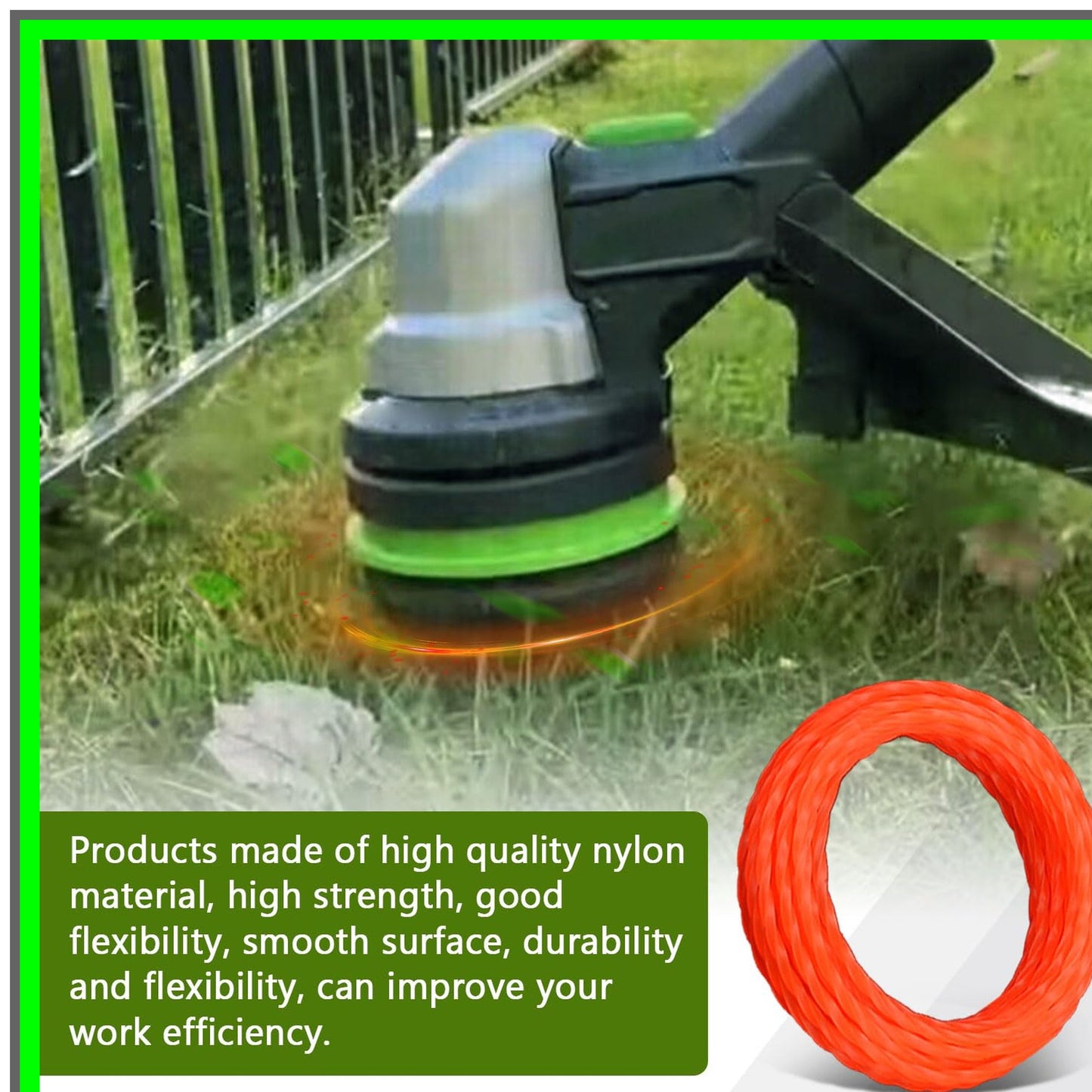 5 Pack Pre-Cut Twisted Line 0.095-Inch for EGO 15-Inch Trimmer Attachment