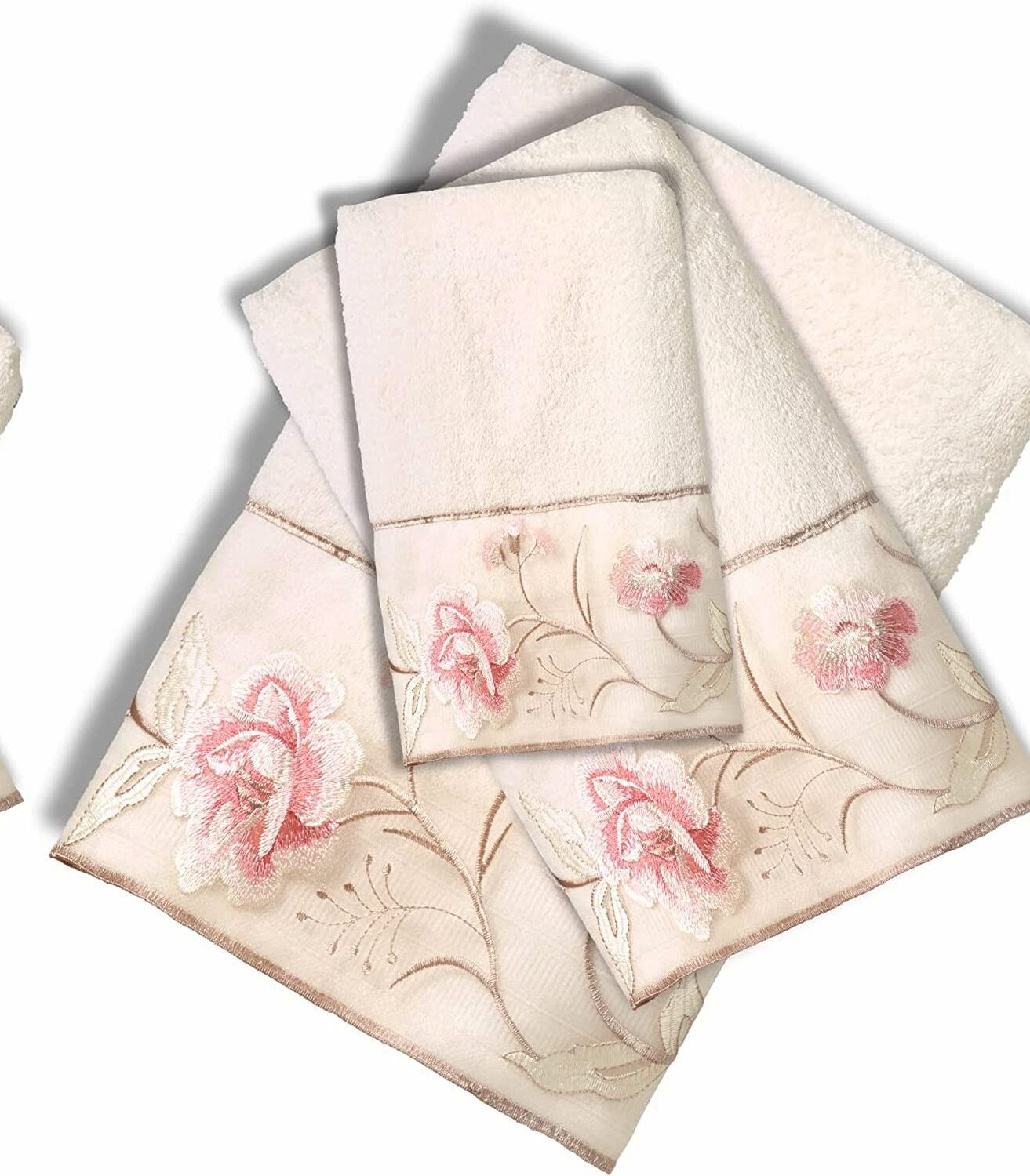 Dublin Rose Beige Towel Set