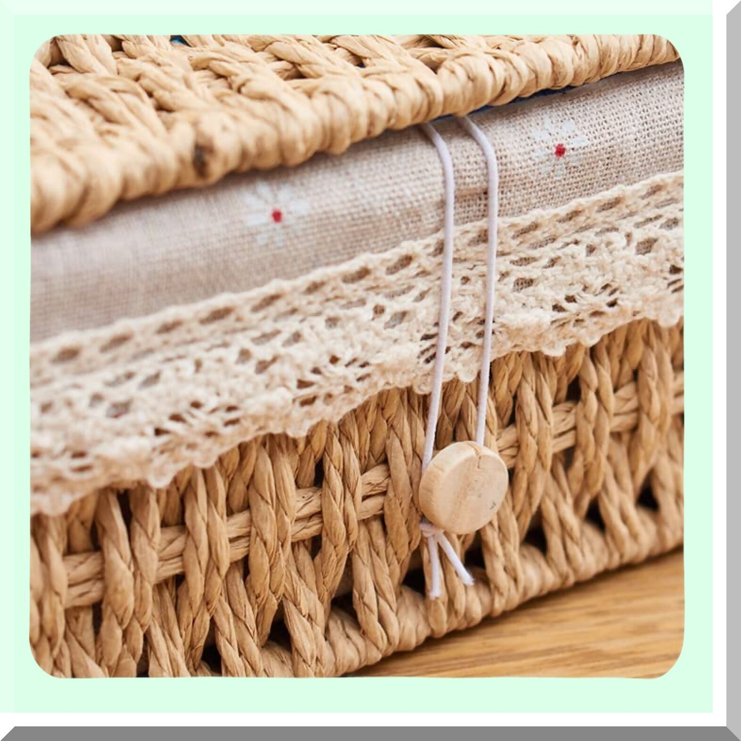 Decorative Natural Paper Rope Tissue Box Beige