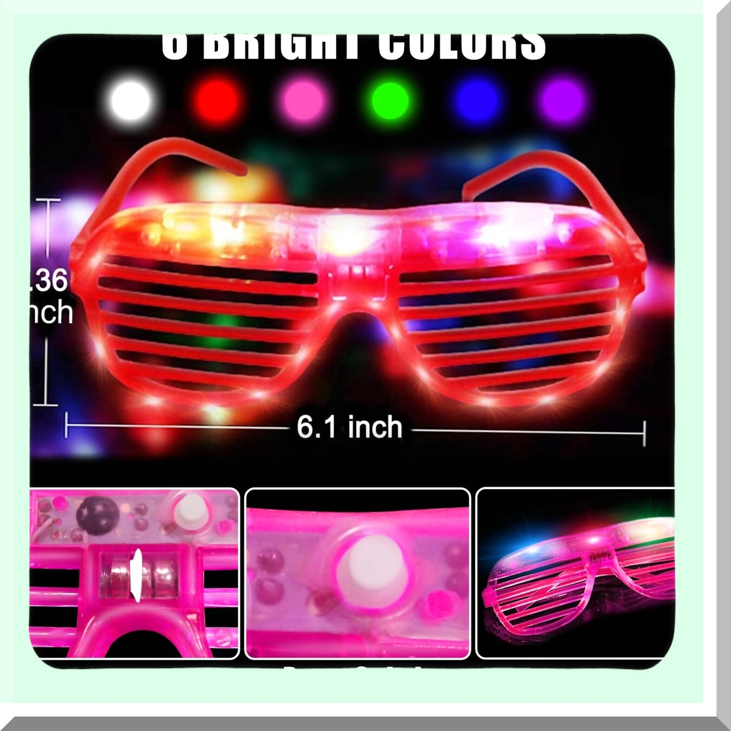 30 Pack LED Glow Party Glasses for Events and Celebrations