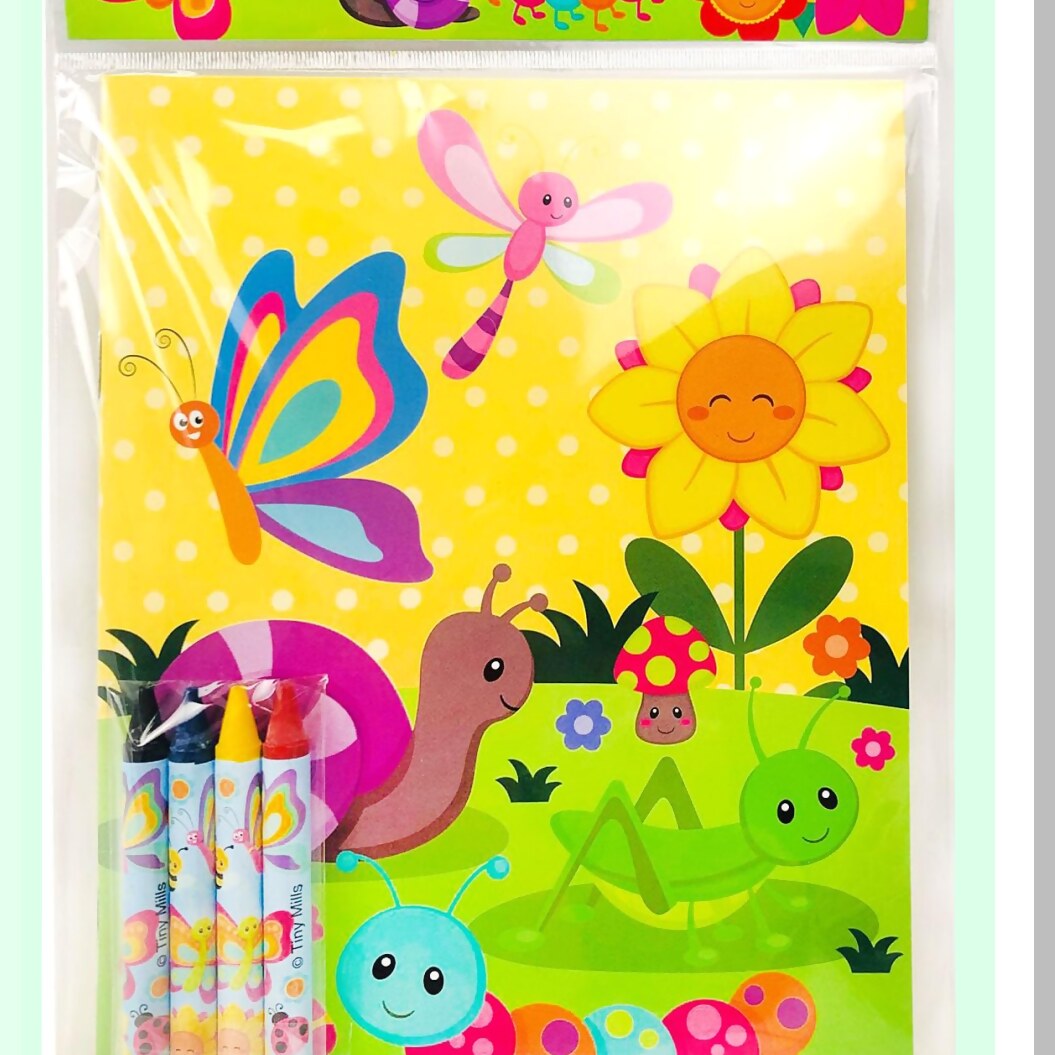 Spring Butterfly Insect Coloring Books with Crayons for Parties