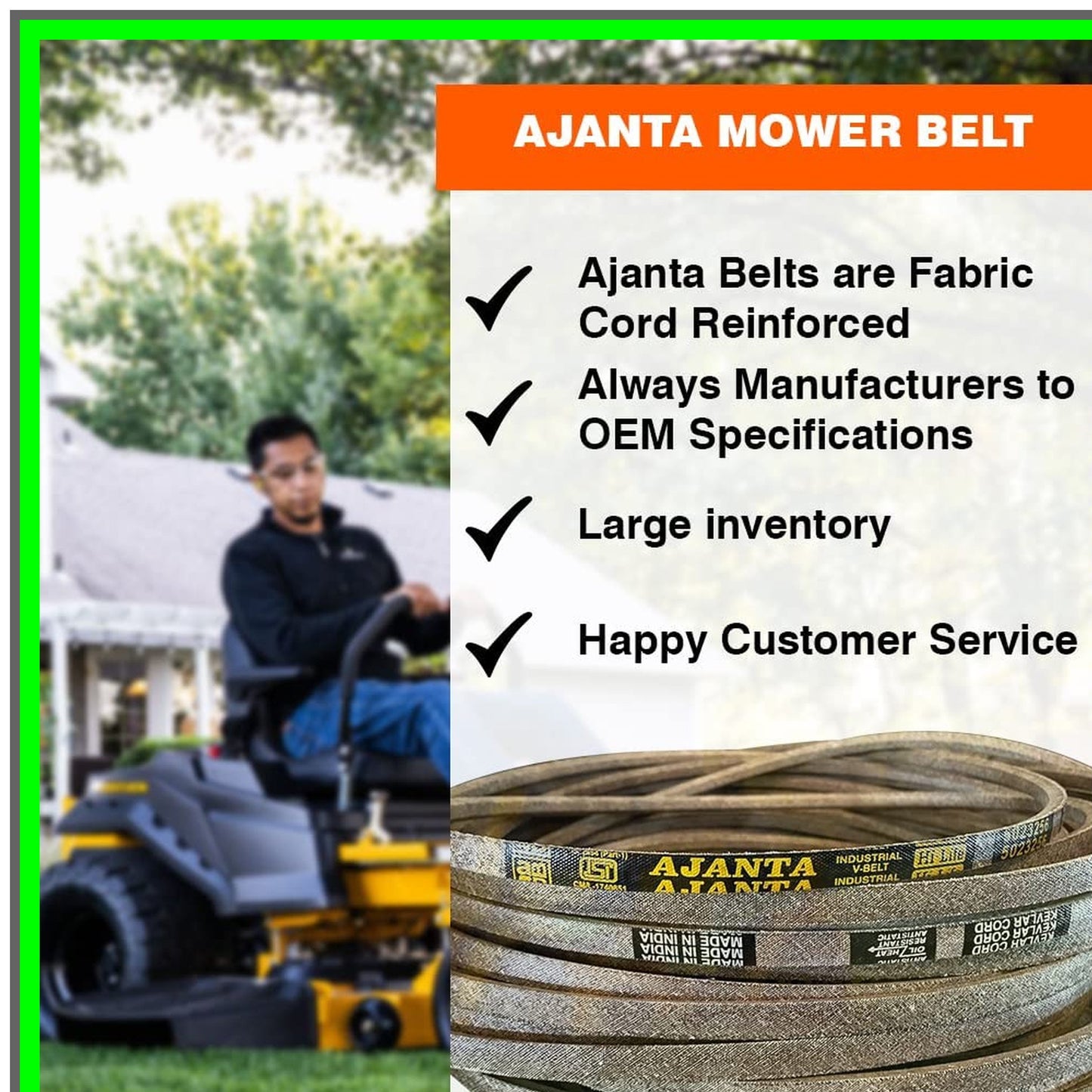 OEM Replacement 1/2X118" Belt for ZTrack Zero Turn Mowers 42" Deck