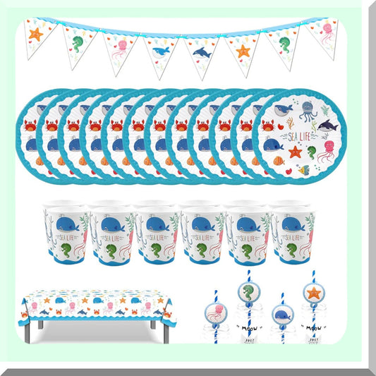 Sea Life Marine Theme Party Supplies for Kids