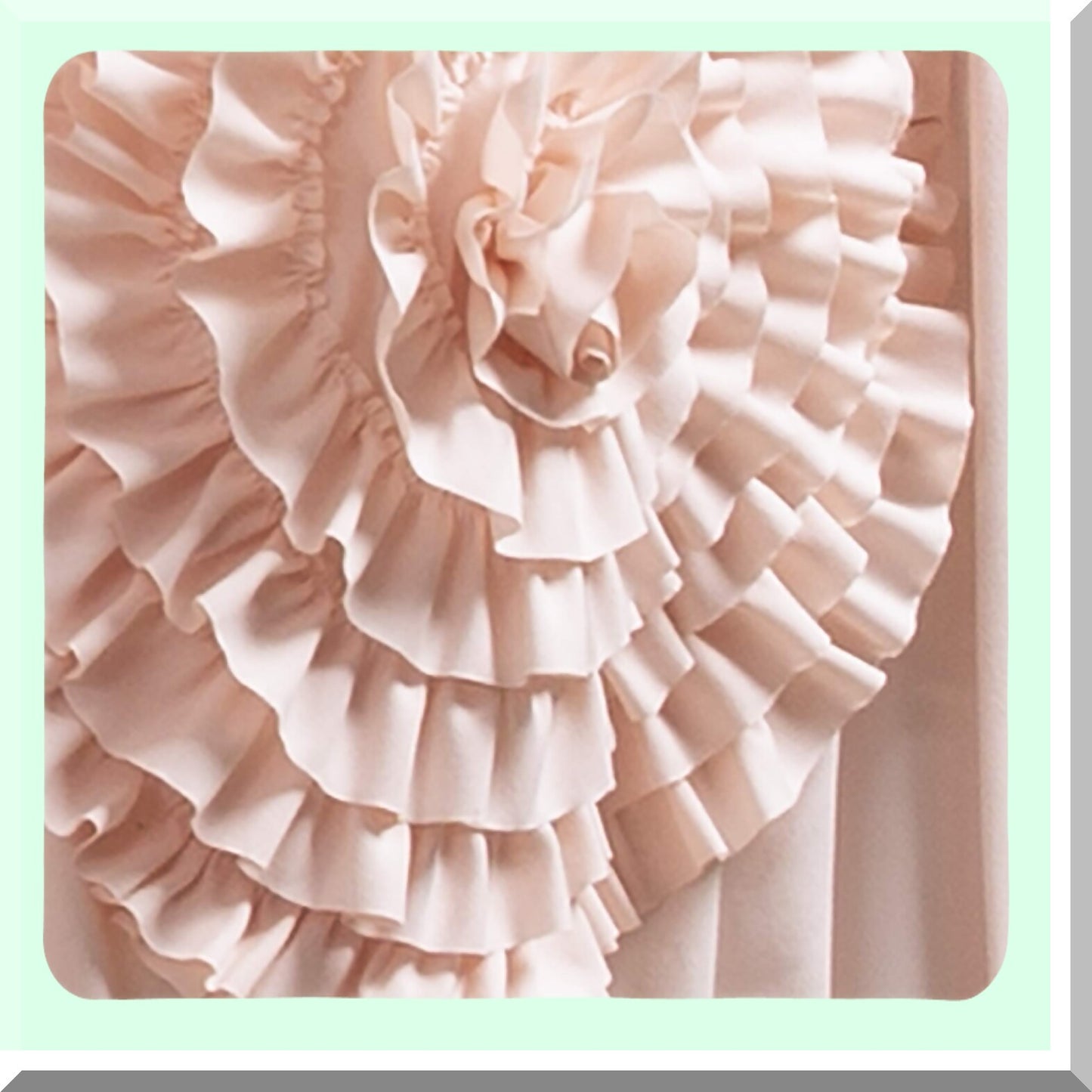 Serena Ruffle Shower Curtain 72x72 Blush