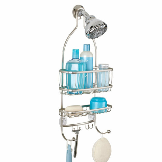 Metal Wire Hanging Shower Caddy Silver 10"x4"x22"