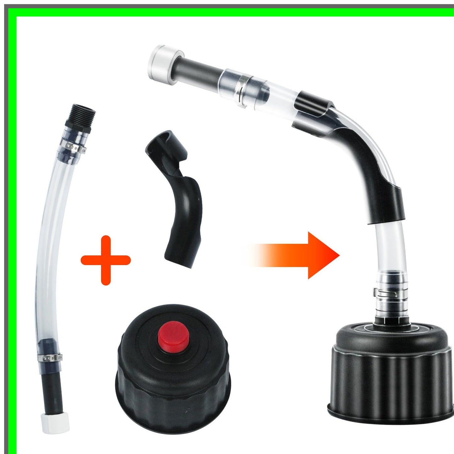 Racing Fuel Jug Hose and Cap Kit with Enhanced Filter Design