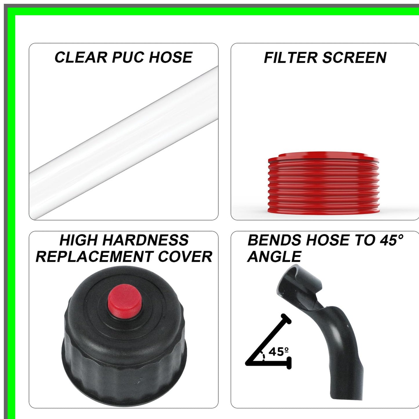 Racing Fuel Jug Hose and Cap Kit with Enhanced Filter Design