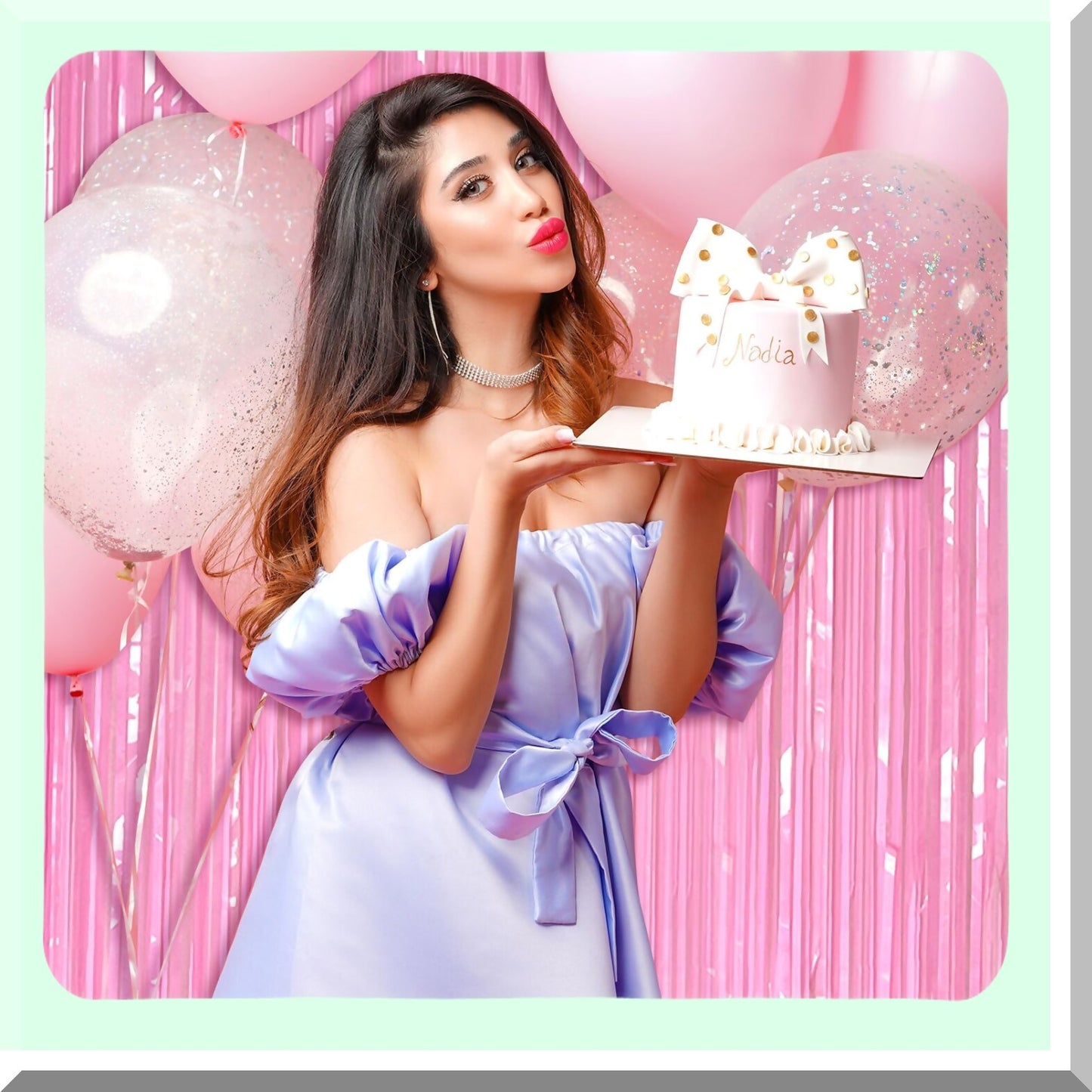 Pink Fringe Backdrop Curtains for Parties and Events