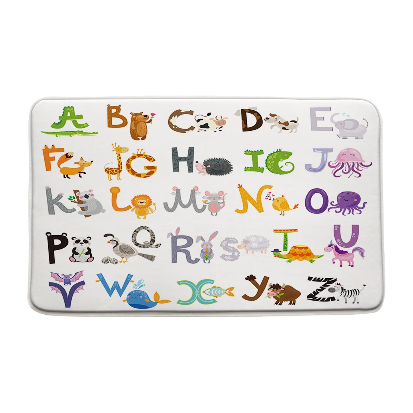 Cartoon Alphabet Bath Mat 17.7"x29.5"