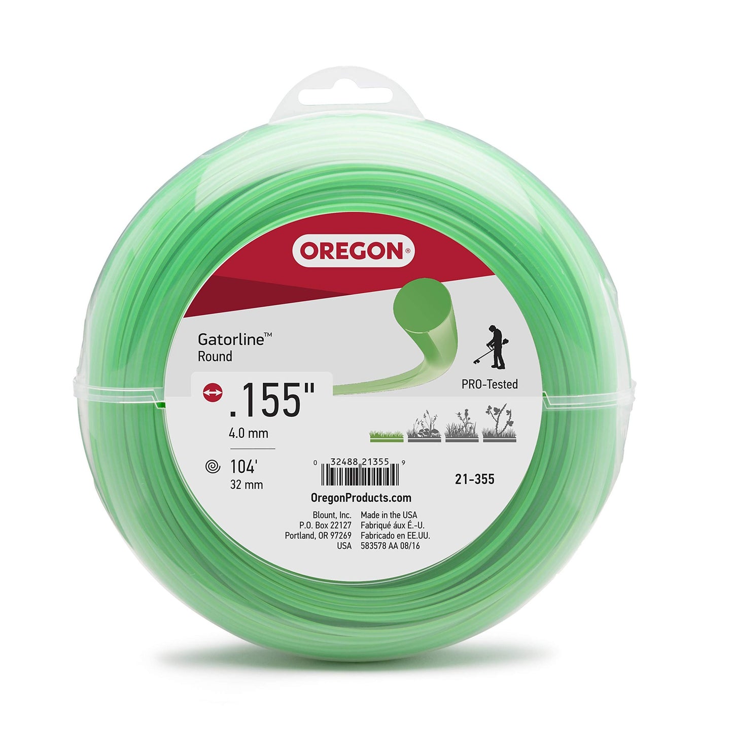 Gatorline Round Trimmer Line 155-Inch Diameter Durable 1-Pound Roll