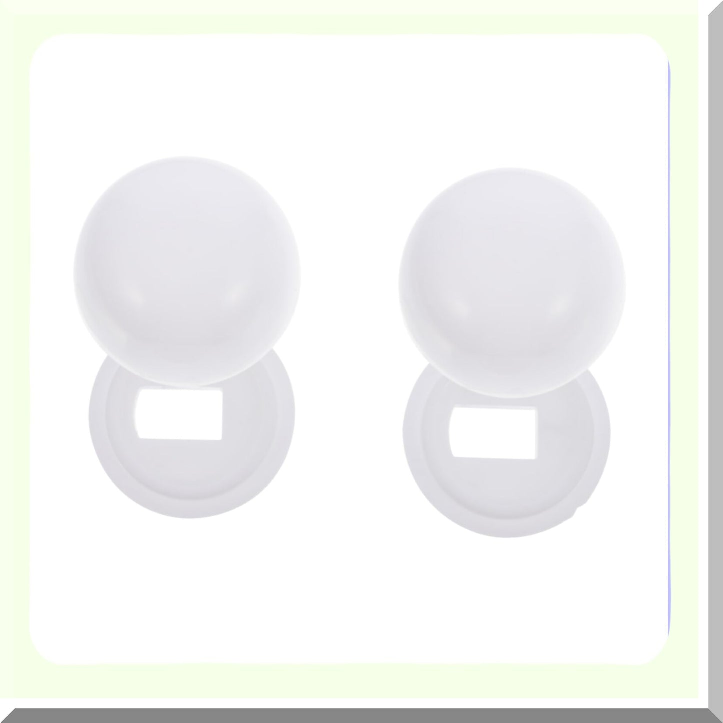 2 Pairs Plastic Bolt Cover for Tet Seat, White