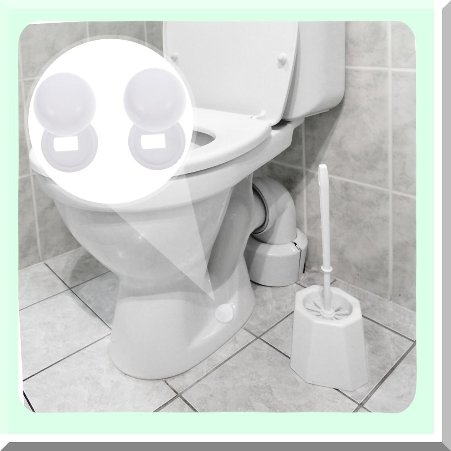 2 Pairs Plastic Bolt Cover for Tet Seat, White