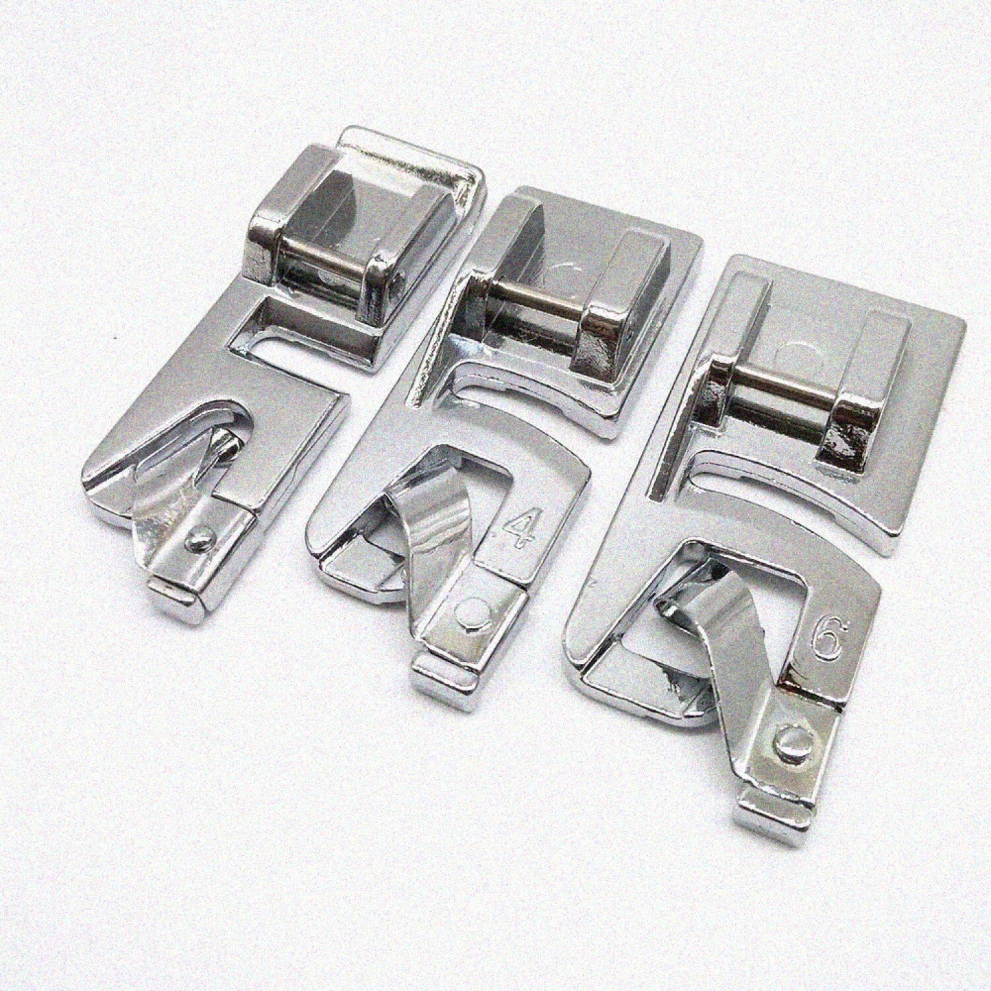 3PCS Narrow Rolled Hem Presser Feet Set for Low Shank Sewing Machines