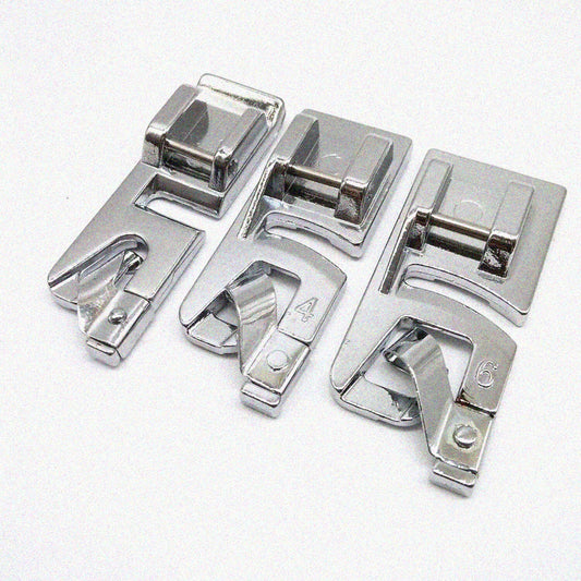 3PCS Narrow Rolled Hem Presser Feet Compatible with Low Shank Sewing Machines
