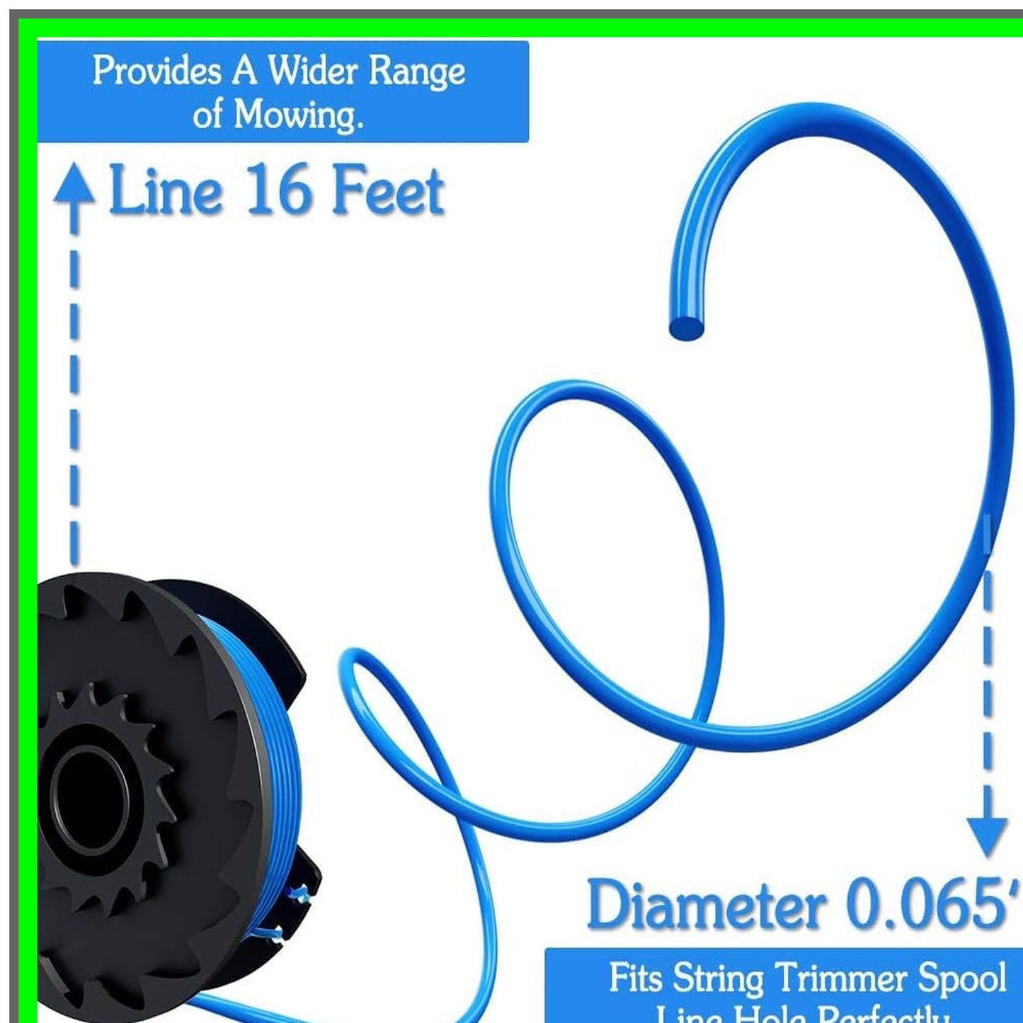 Greenworks Trimmer String Replacement Kit with 8 Spools and Cap