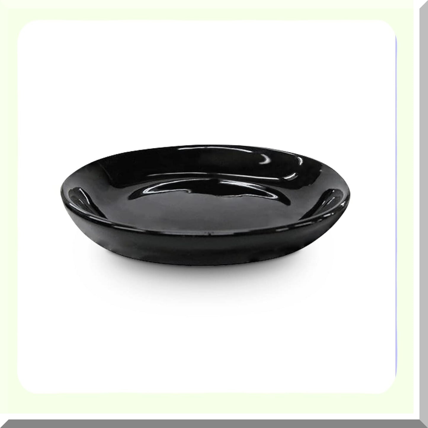 Ceramic Soap Dish Black 5.13L x 4.13W x 1.13H