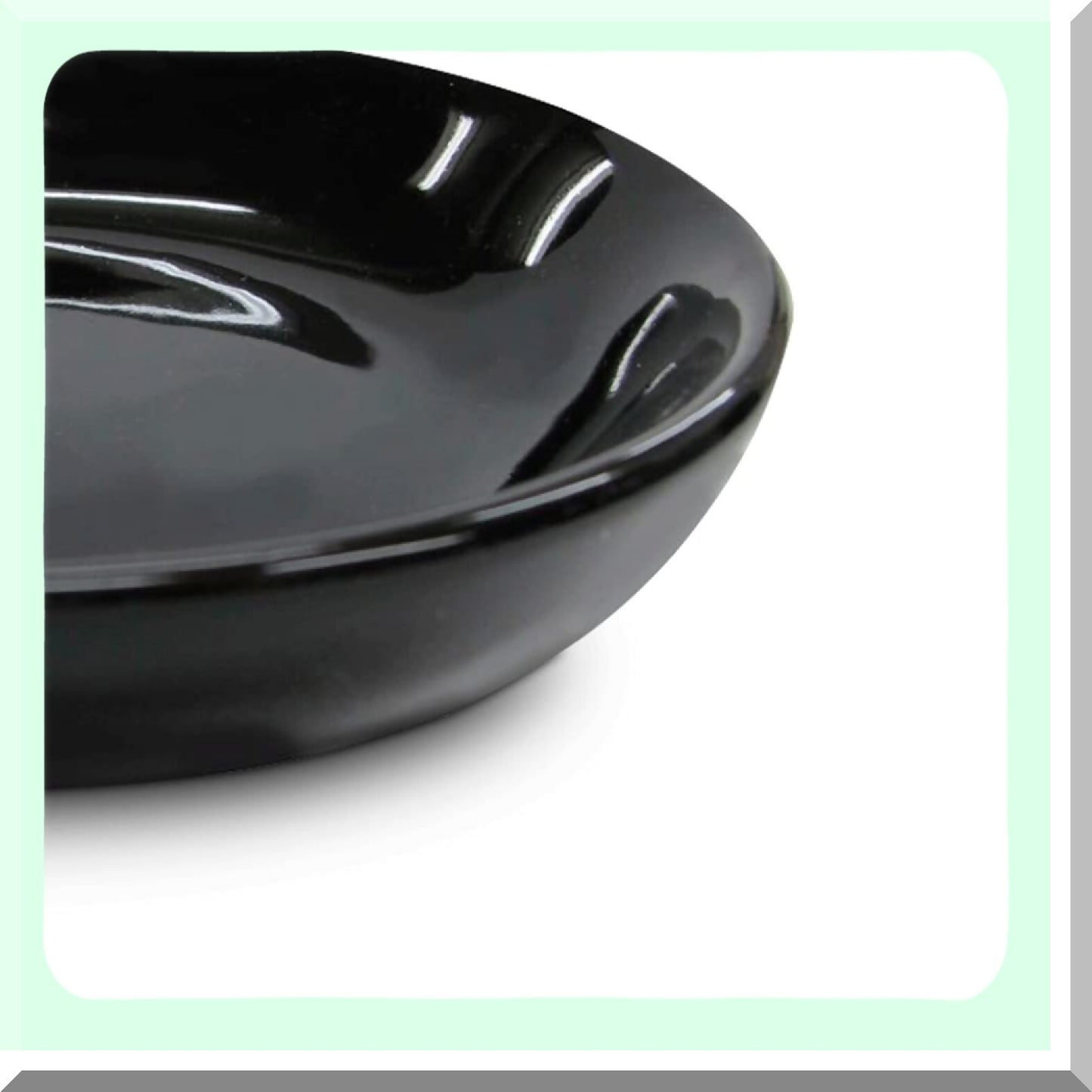 Ceramic Soap Dish Black 5.13L x 4.13W x 1.13H
