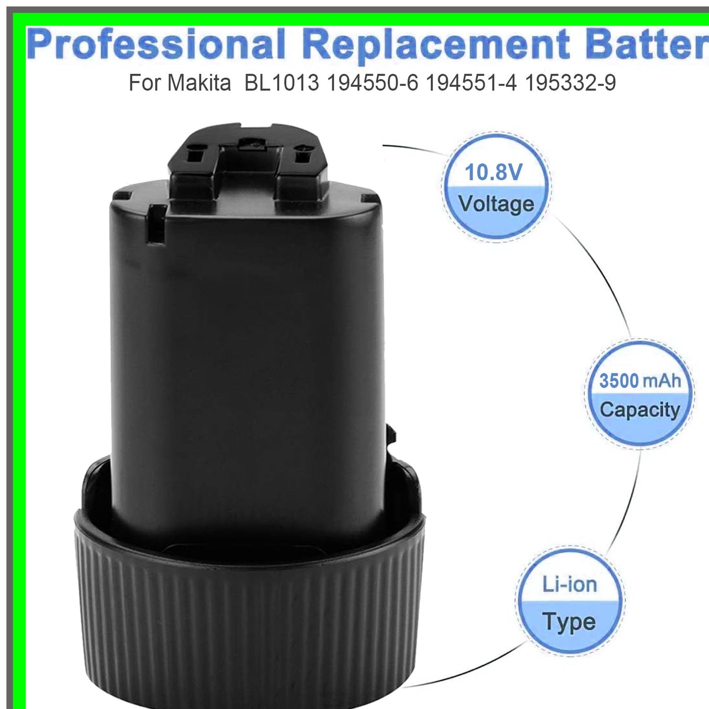 Dual 3.5Ah 10.8V Lithium Battery Pack for Makita 12V Max Tools