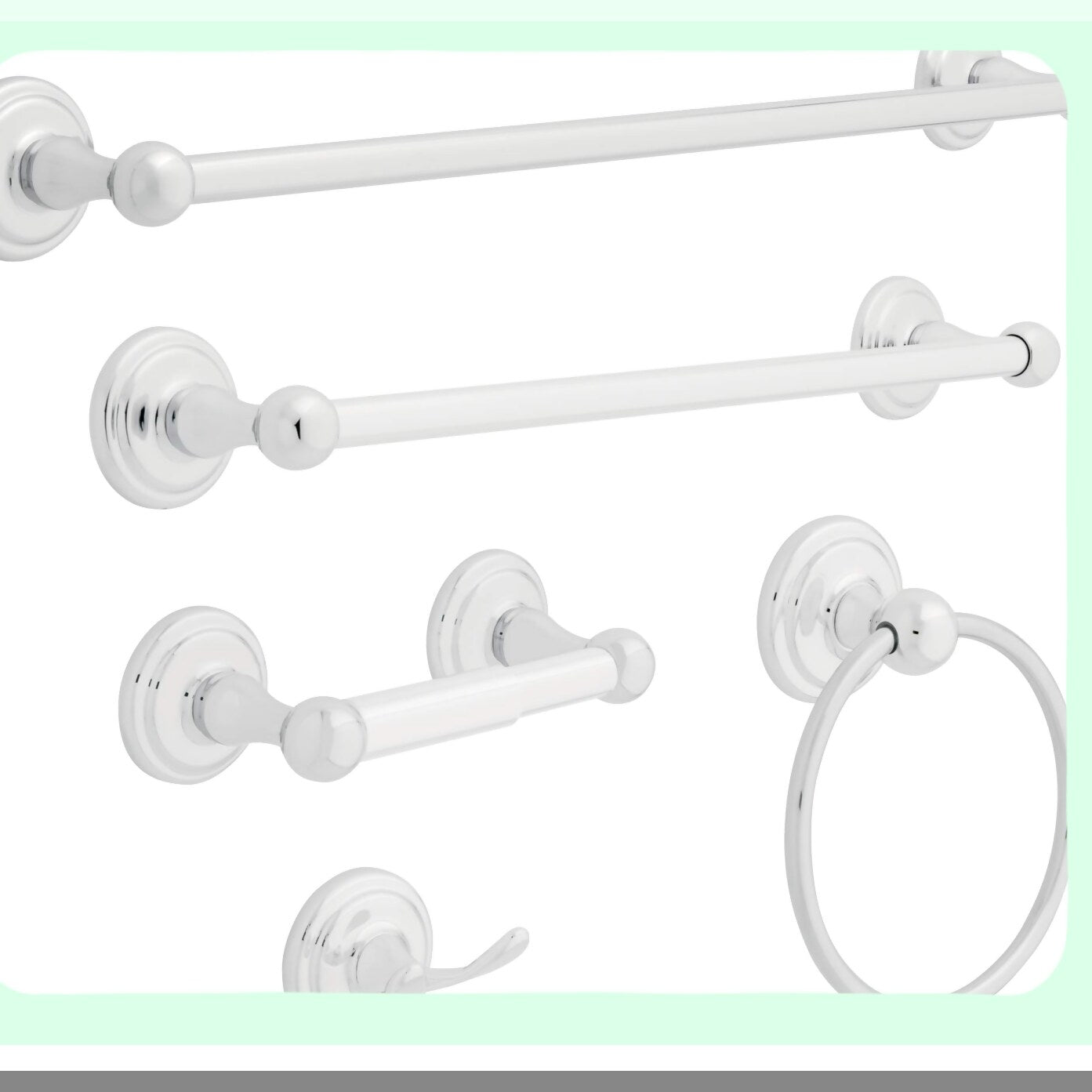 Jamestown 18 Inch Towel Bar Polished Chrome