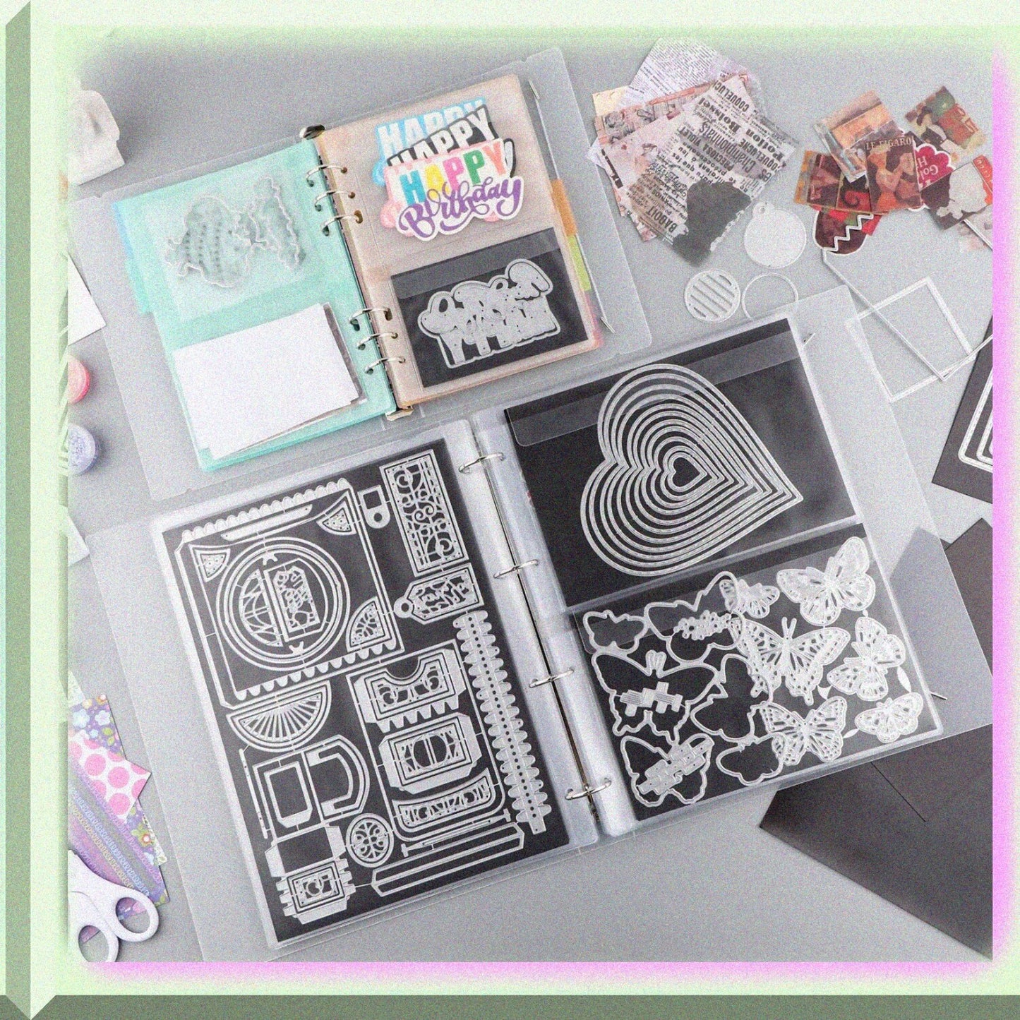 A4 Die Storage Book Binder with 20 Pockets