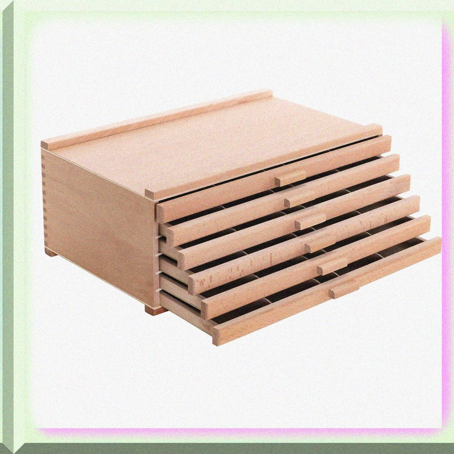 U.S. 6 Drawer Wooden Artist Storage Box