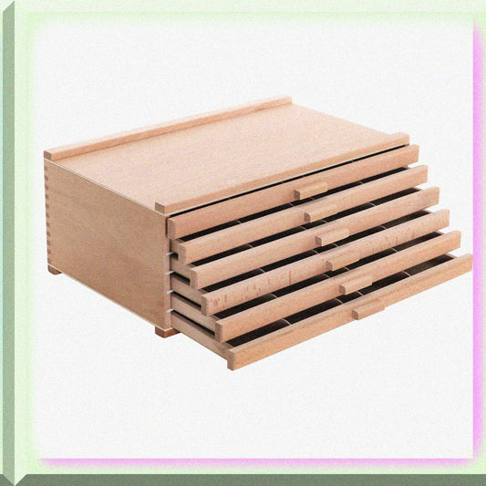 U.S. 6 Drawer Wooden Artist Storage Box
