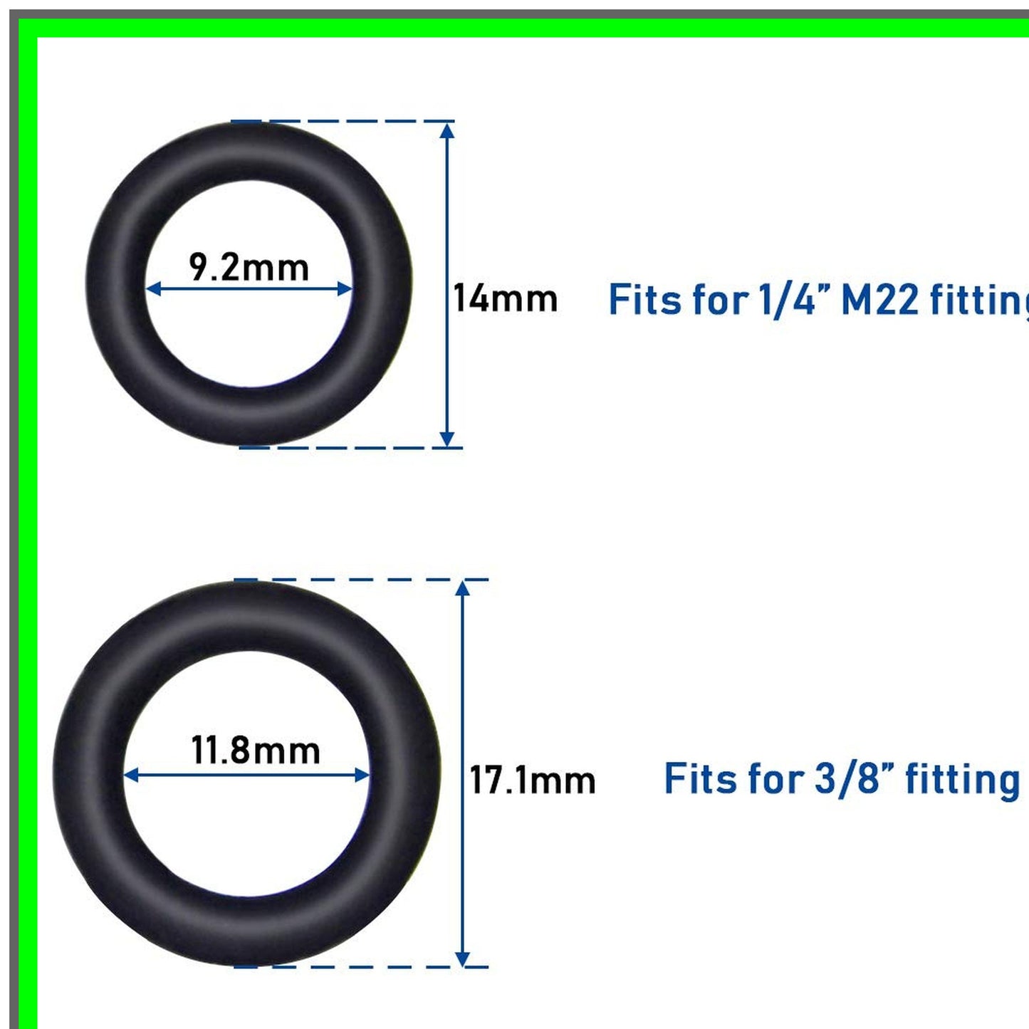 Pressure Washer O-Rings for Quick Connect Couplers, 40 Pack