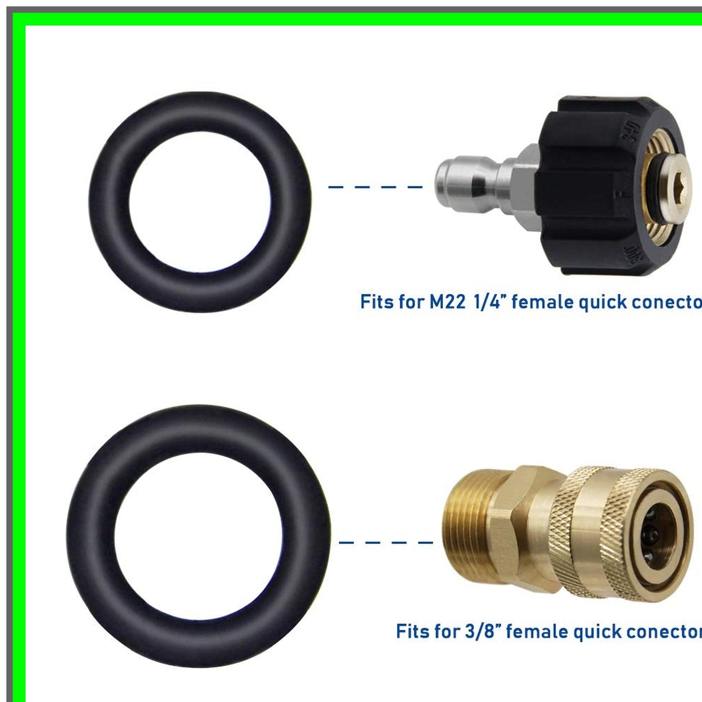 Pressure Washer O-Rings for Quick Connect Couplers, 40 Pack