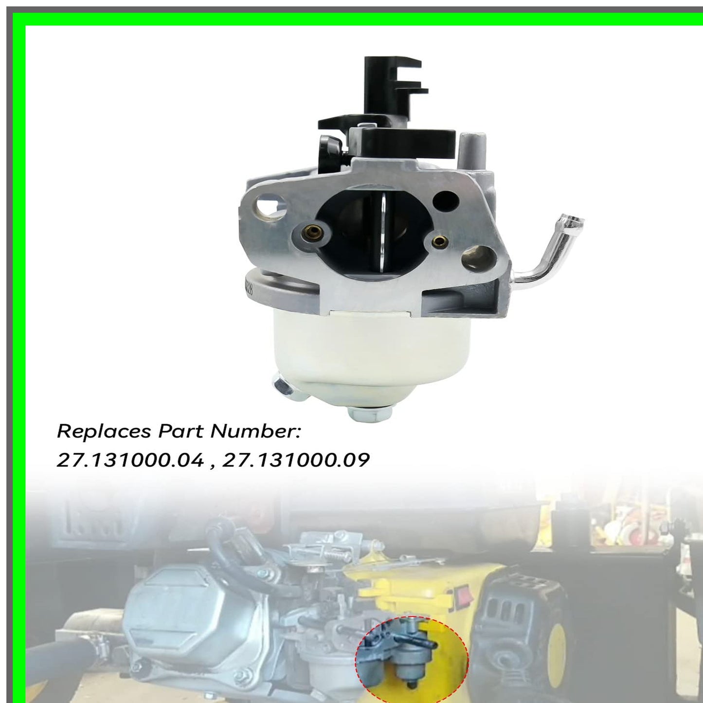 Champion 27Ton Carburetor Replacement for 224cc Log Splitter with Gasket