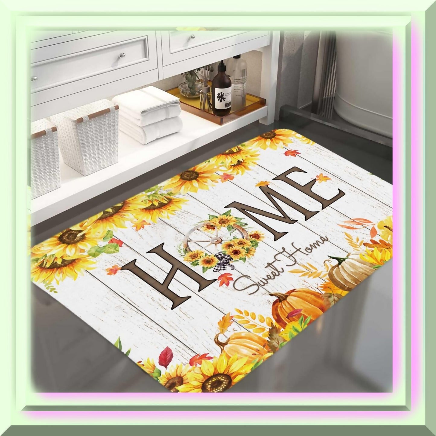 Sunflower Bath Mat 29x17 Inches