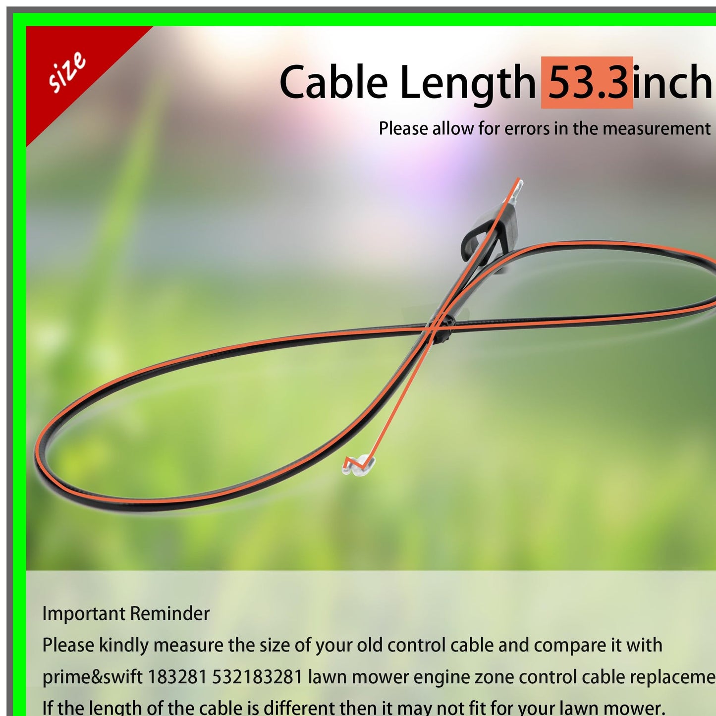 Lawn Mower Engine Zone Control Cable Replacement for 917 Models