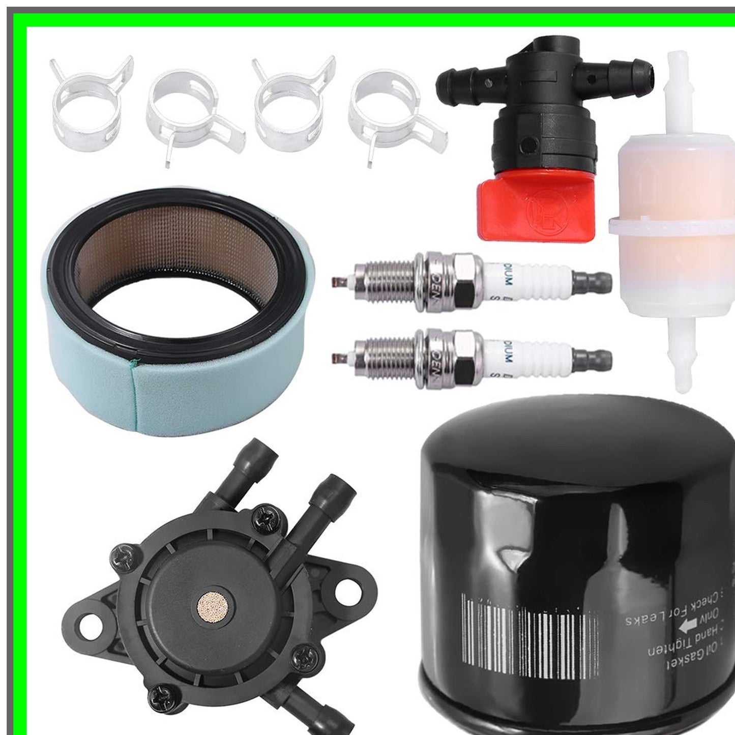 Complete Lawn Mower Tune-Up Kit with Air Filter, Fuel Pump, and Spark Plug