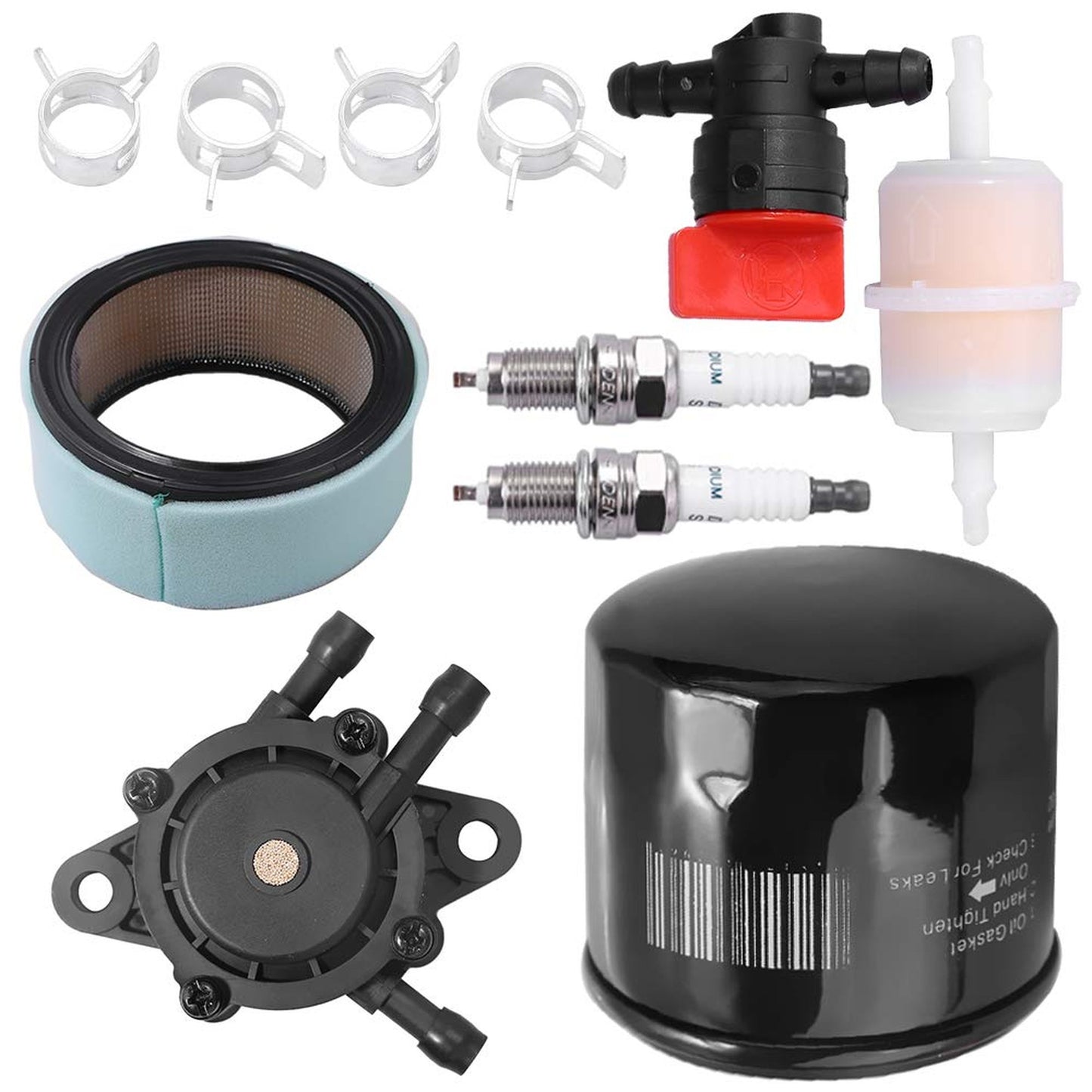 Complete Lawn Mower Tune-Up Kit with Air Filter, Fuel Pump, and Spark Plug