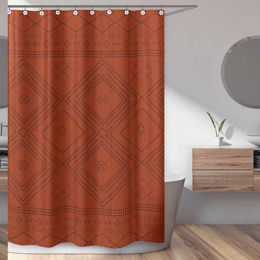 Boho Tribal Bathroom Shower Curtain 72x72