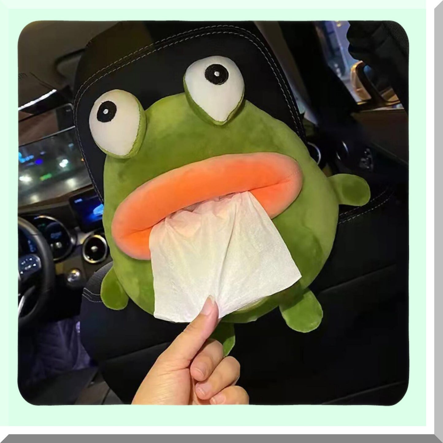Plush Animal Tissue Box Holder 22x22x4cm