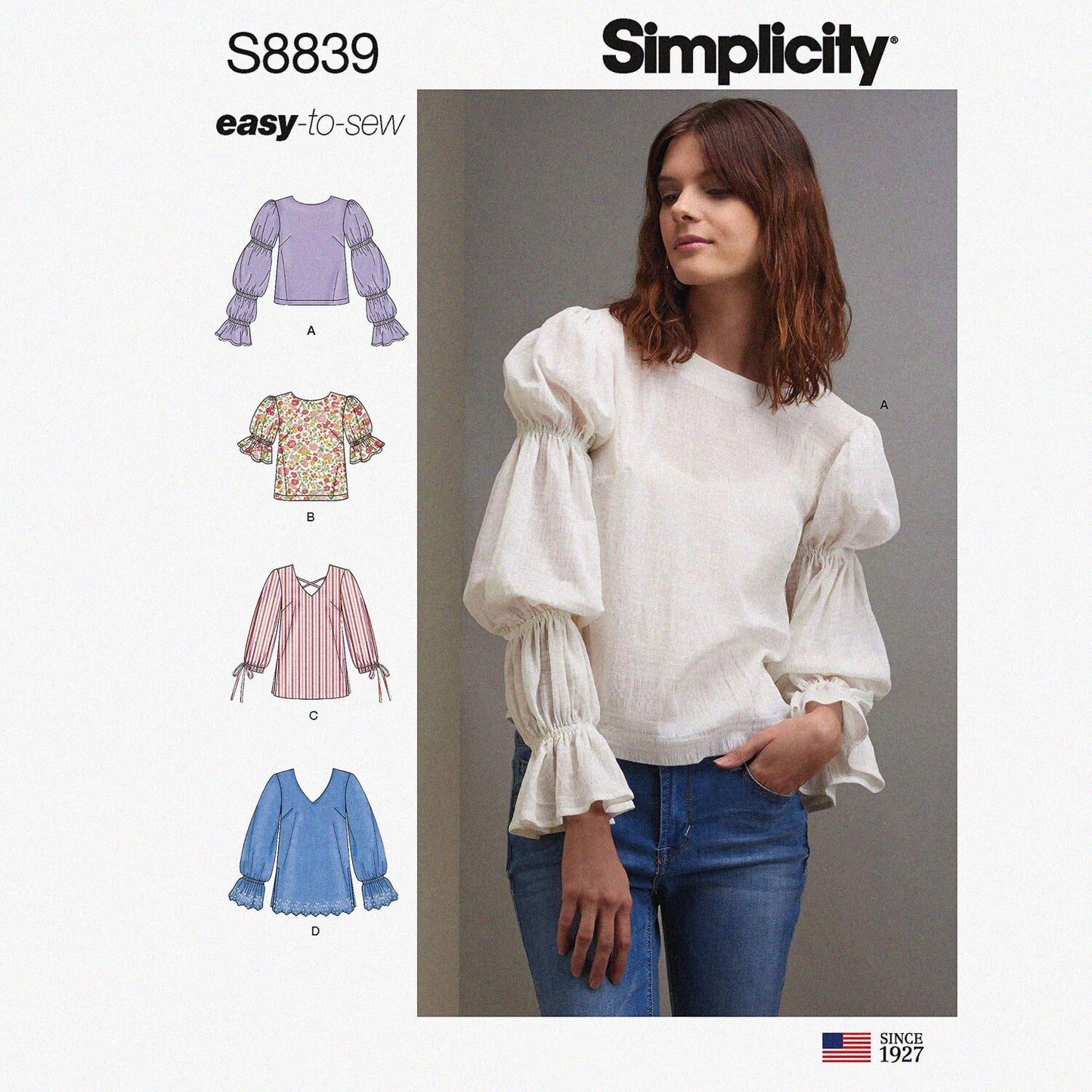 Women's Flared Sleeve Blouse Sewing Pattern Sizes 6-14