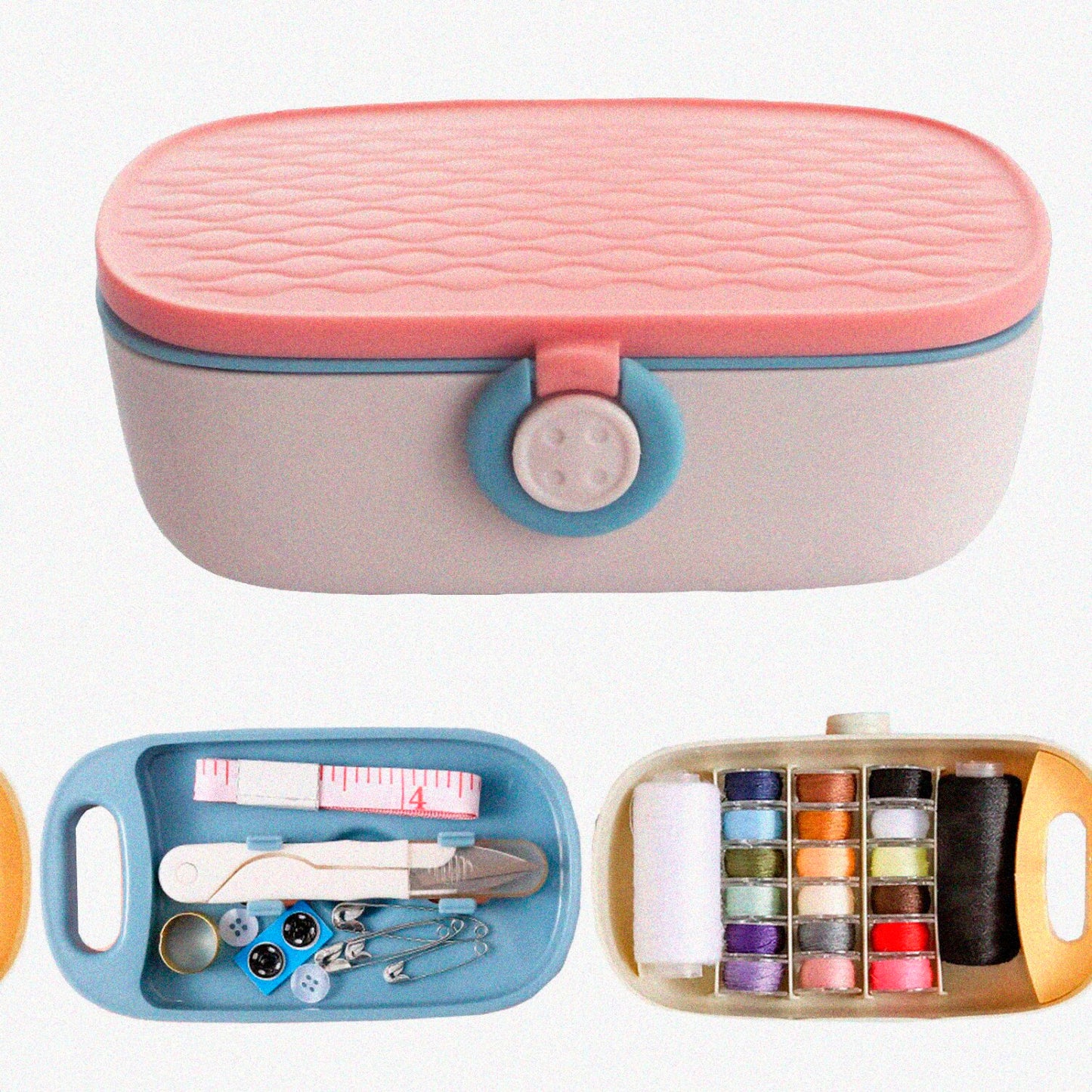 Portable Travel Sewing Kit with 18 Threads, Needles, and Accessories