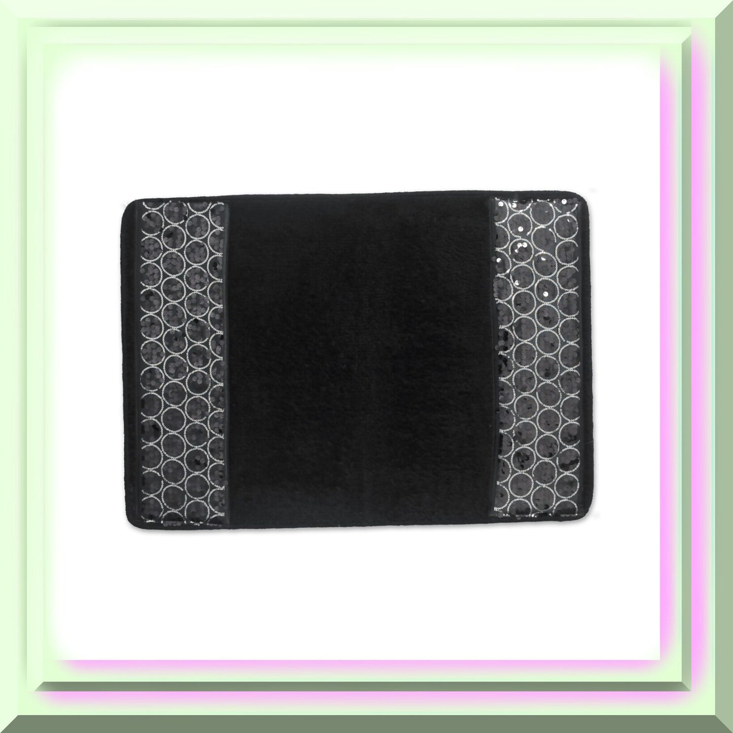 Black Bathroom Rug 20x30 inches