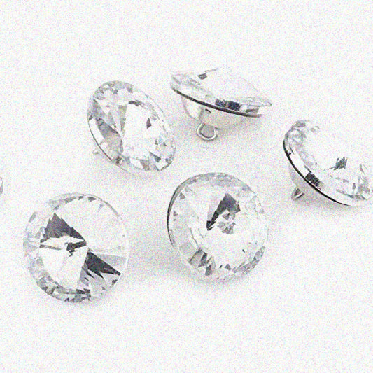 100PCS 20MM Round Crystal Rhinestone Buttons