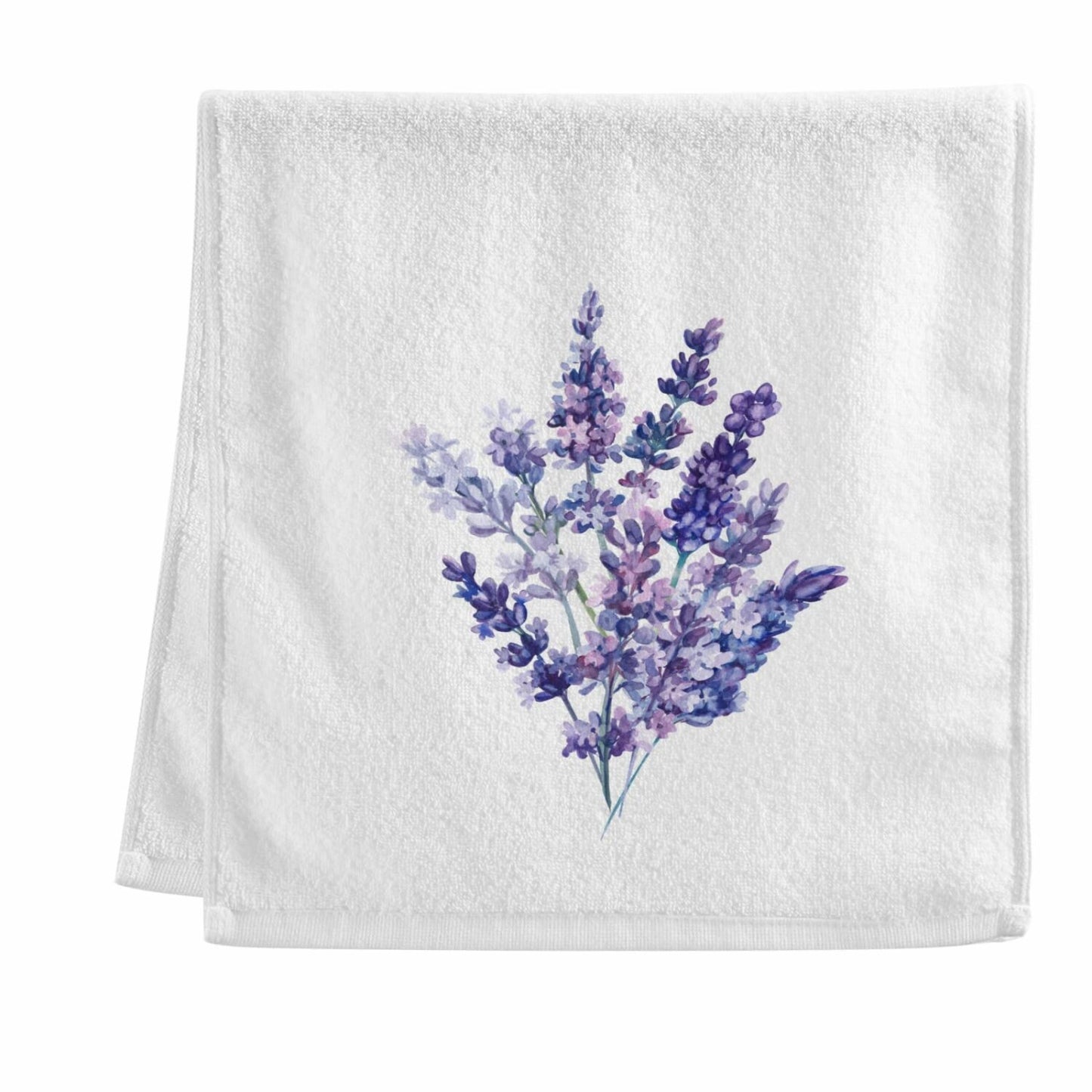 Set of 2 Lavender Cotton Face Towels 16x30 Inches