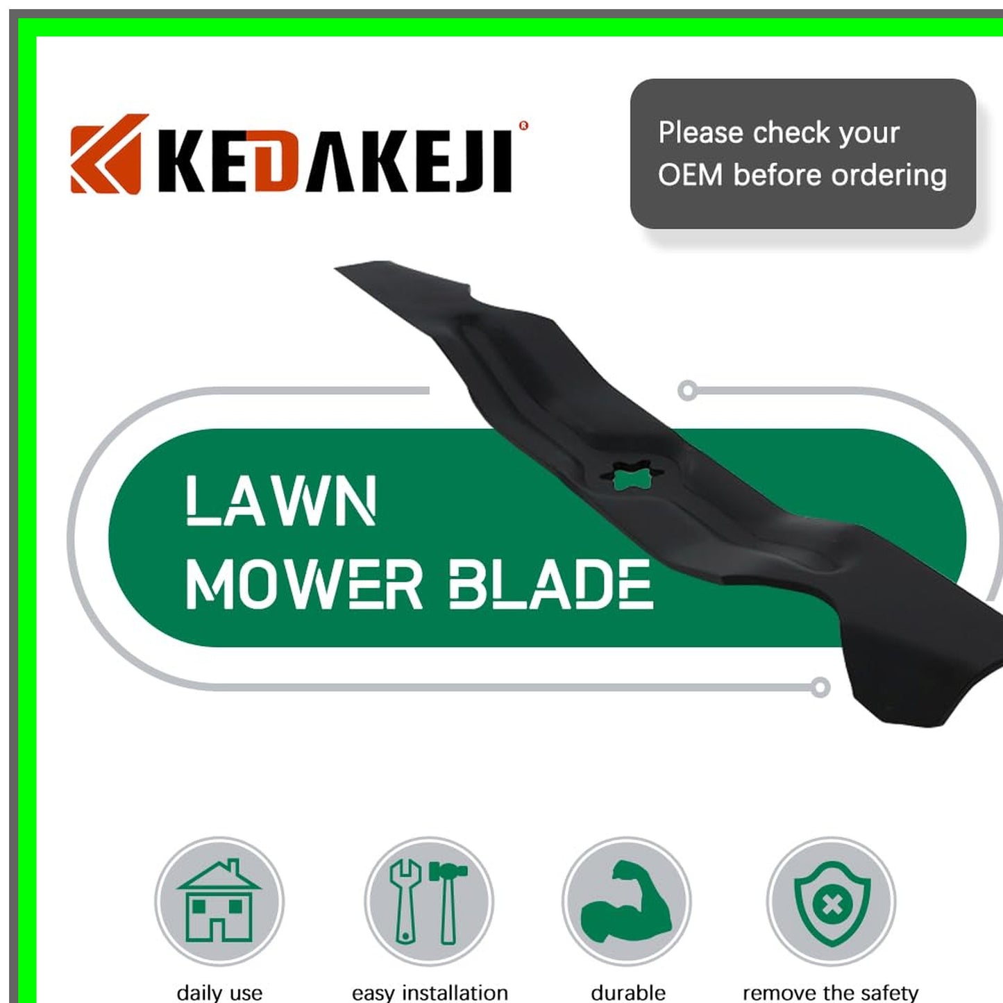 MTD Compatible 3PCS Mower Blade Set for RZT 50 LT1050 LTX1050 50'' Deck