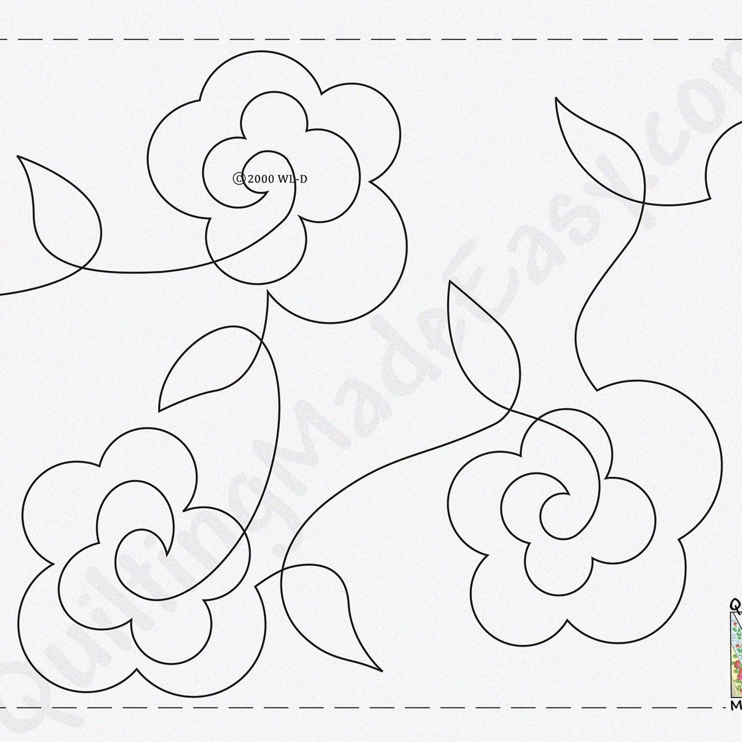 Pattern 306 Roses for Machine Quilting