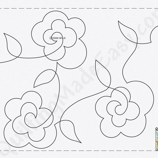 Pattern 306 Roses for Machine Quilting