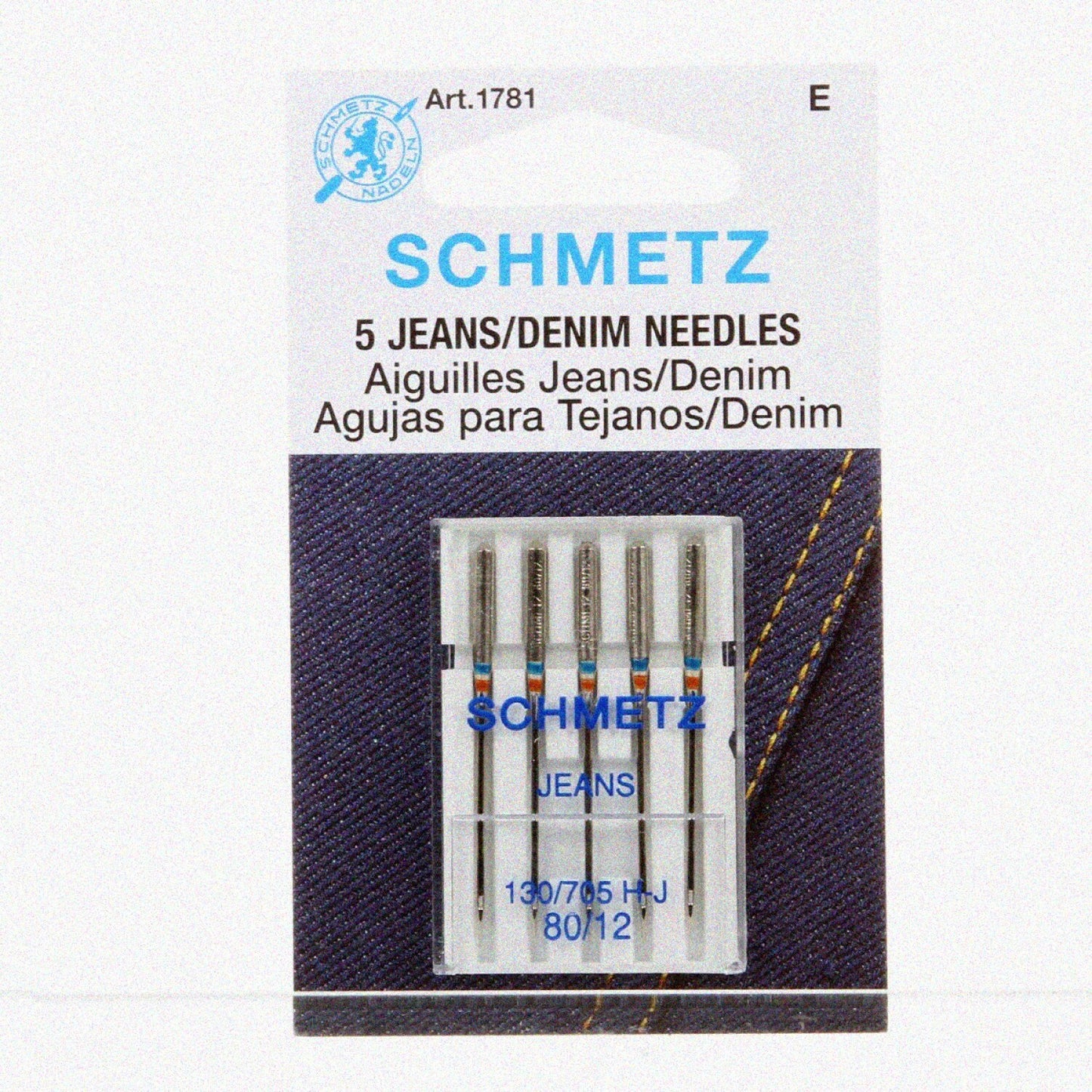 Denim Jeans Sewing Machine Needles 130/705 5-Pack