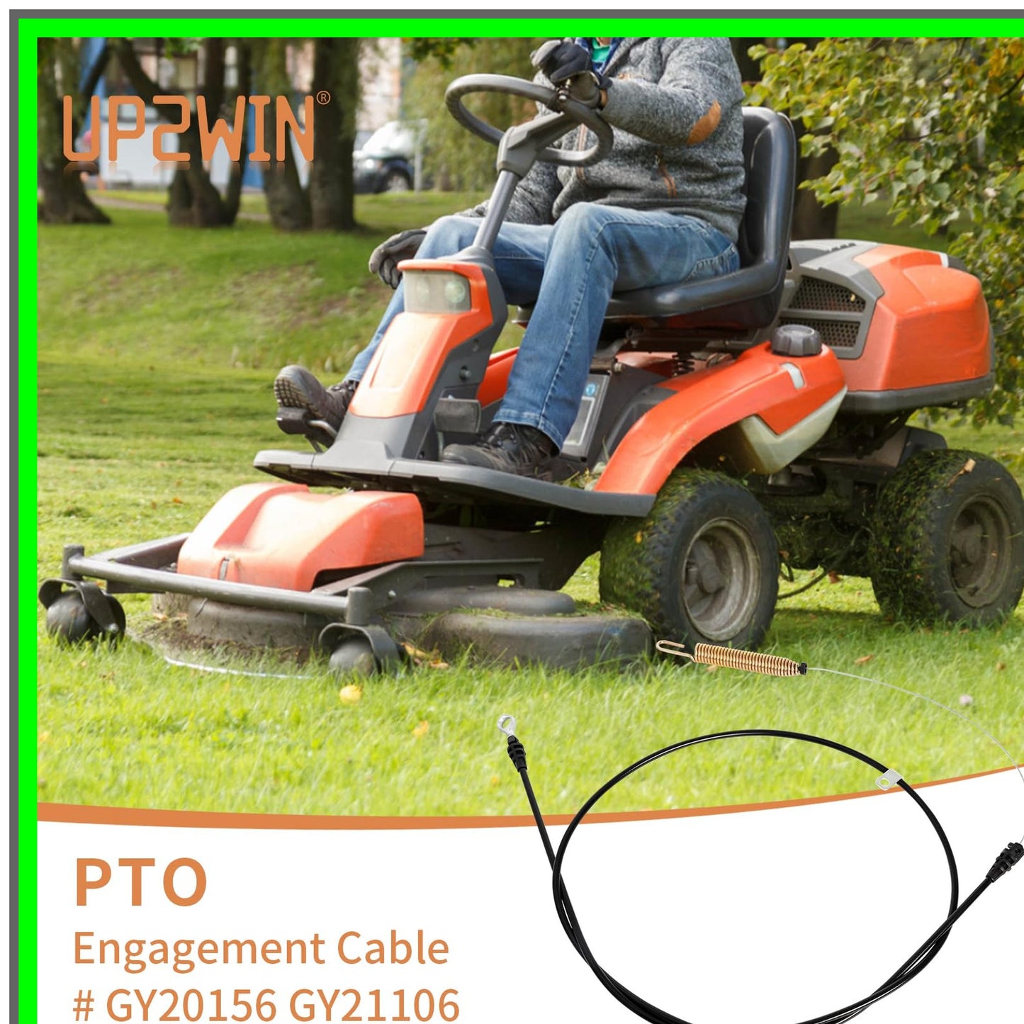 PTO Engagement Cable for Mower Clutch Control Compatible with 42" Decks