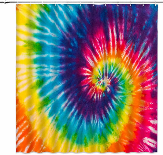 Psychedelic Tie Dye Shower Curtain 70x70 Inches