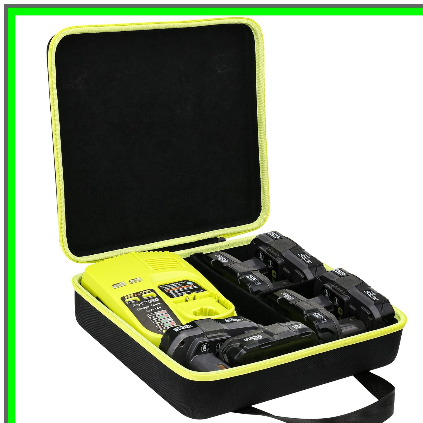 Ryobi Battery Storage Case for 12V 18V 40V Li-ion Charger and Batteries