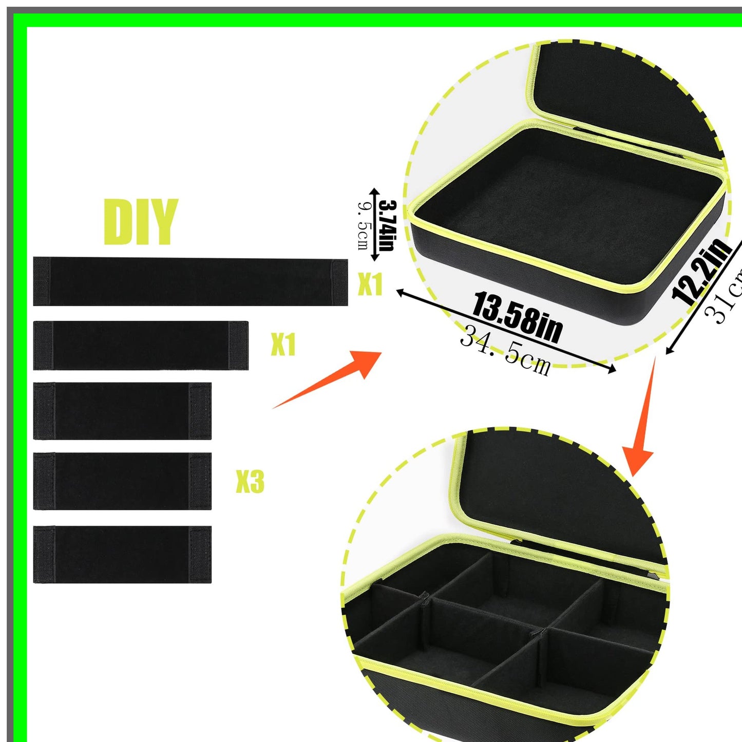 Ryobi Battery Storage Case for 12V 18V 40V Li-ion Charger and Batteries