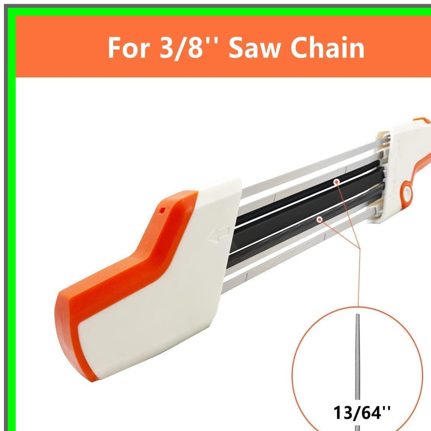 Dual Action Chainsaw Sharpener for 3/8" Chain - Effortless Filing Tool